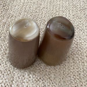 (SOLD) WEST ELM “Horn” Salt & Pepper Shaker Set